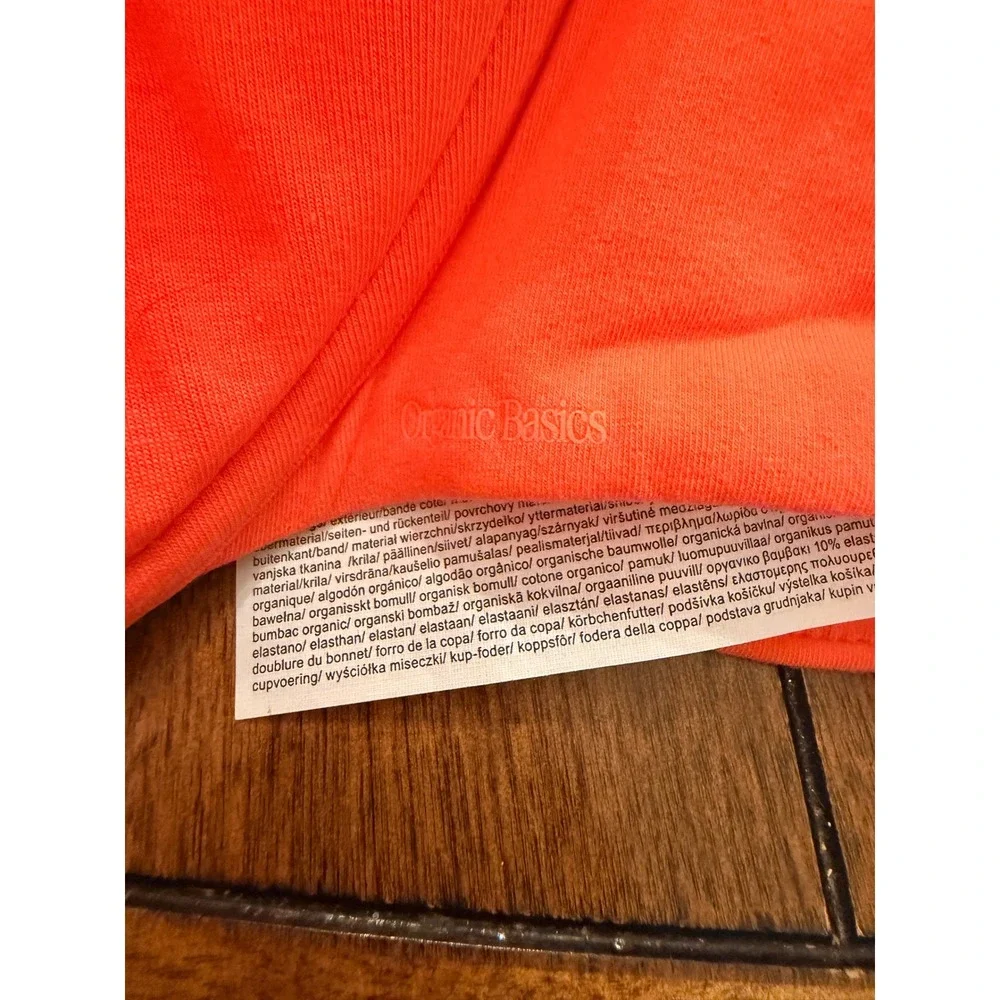 Organic Cotton Basics Coral Orange T-Shirt Bra 40D Organic Wired Lightly Padded